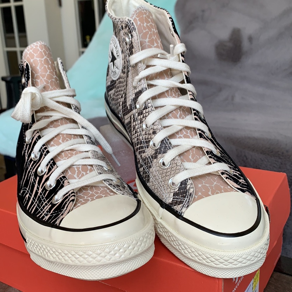 CONVERSE CHUCK 70 HI BLACK/EGRET/CHAMPAGNE TAN MEN - Picture 9 of 16